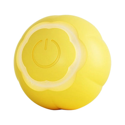 2024 New Pet Essentials Clearance Automatic Smart Teasing Dog Ball Gravity Intelligent Jump Ball Electric Charging Dog Toy Yellow