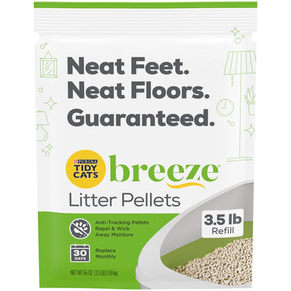 (2 Pack) Purina  Breeze Non Clumping Cat Litter Pellets, Low Dust, Odor Control, (1) 3.5 Lb. Pouch