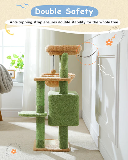 Cat Tree for Large Cats Cat Tower for Indoor Cats with Large Hammock Cat Condo House and Scratching Post Cat Activity Tree