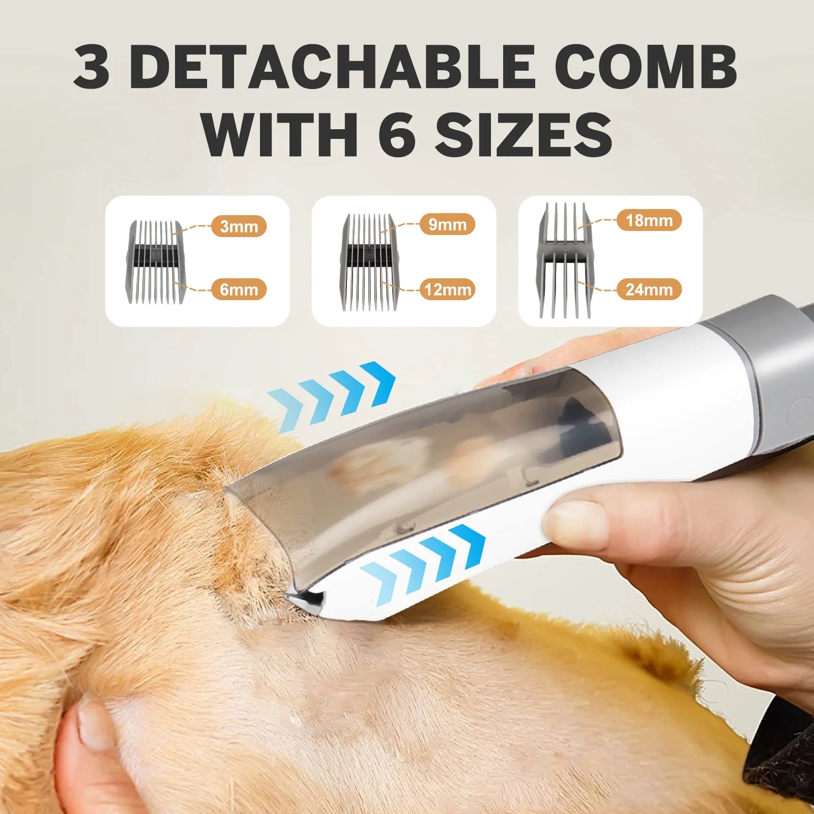 2L Dog Grooming Kit Pet Grooming Vacuum Dog Clippers 13000Pa Dog Brush 4 in 1 Low Noise Pet Supplies for Shedding Dog Cat Hair Removal Tool Home Cleaning